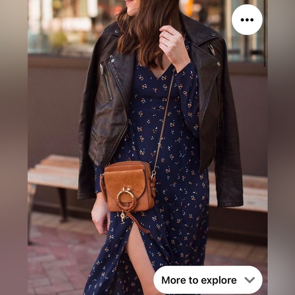 Madison & Berkeley Deep-V Midi Dress 100%Viscose | Nordstrom Size S - Picture 1 of 11